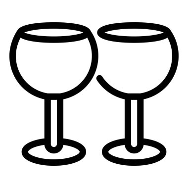 İki cam simge, taslak biçimi