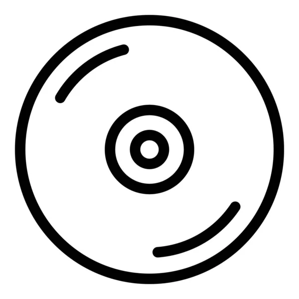Dvd-Disk-Symbol, Umrissstil — Stockvektor