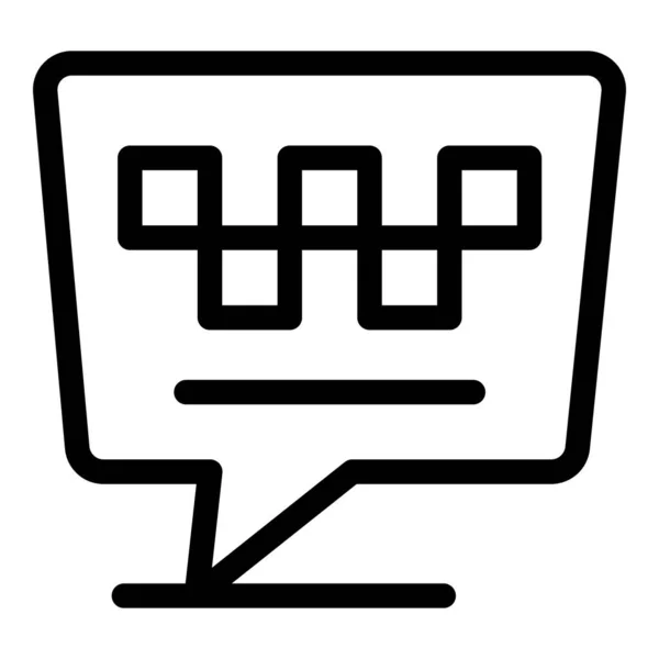 Unmanned taxi chat icon, outline style — Stock Vector