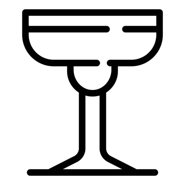 Ikona spodka szampana, styl konturu — Wektor stockowy