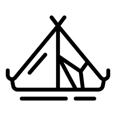 Turist çadırı simgesi, taslak biçimi