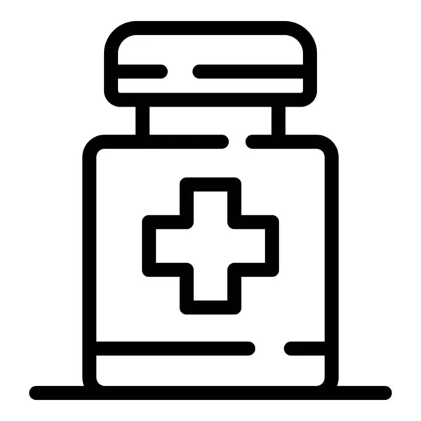 Ikona medicínských léků, styl osnovy — Stockový vektor