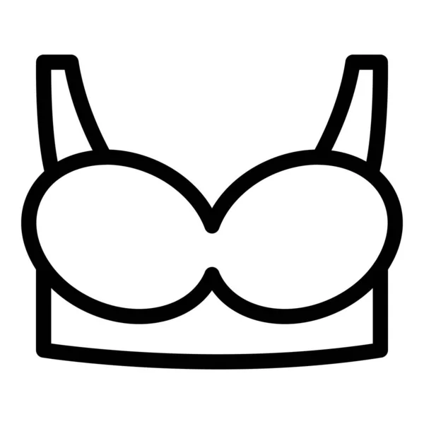 Top bra icon, outline style — Stock Vector
