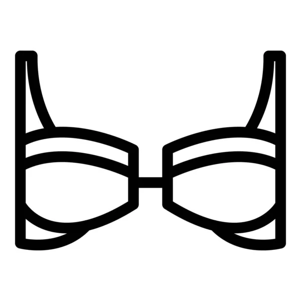 Icono de lencería de mujer, estilo de esquema — Vector de stock