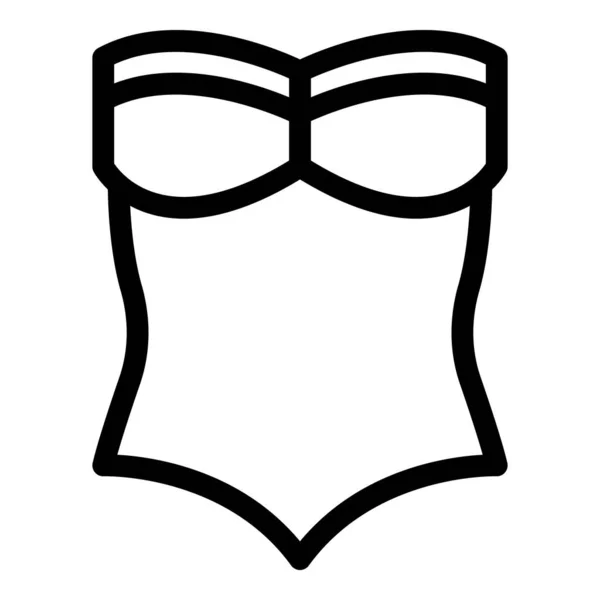 Swimsuit icon, outline style — Stock Vector