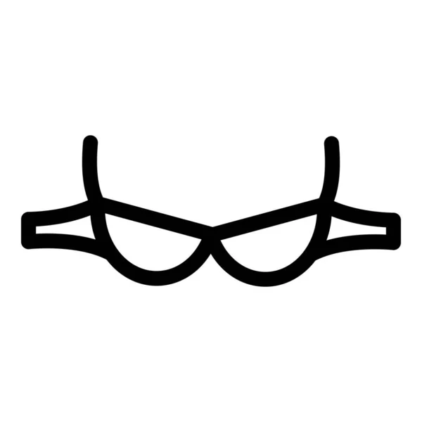 Woman plunge bra icon, outline style — Stock Vector