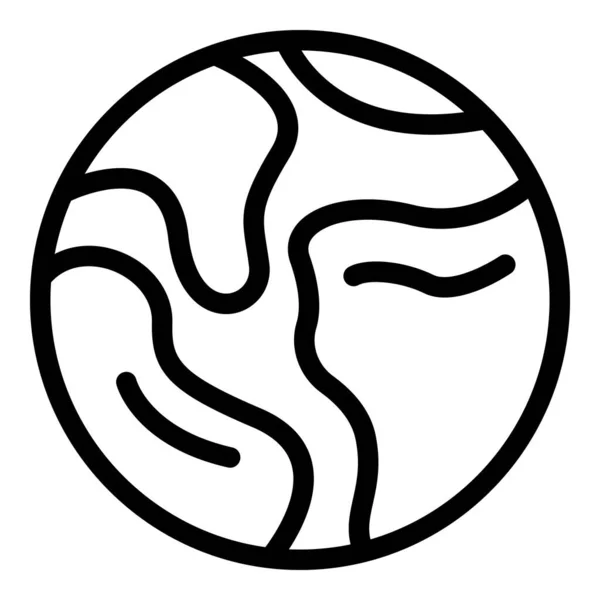 Safari Earth Symbol, Umriss Stil — Stockvektor