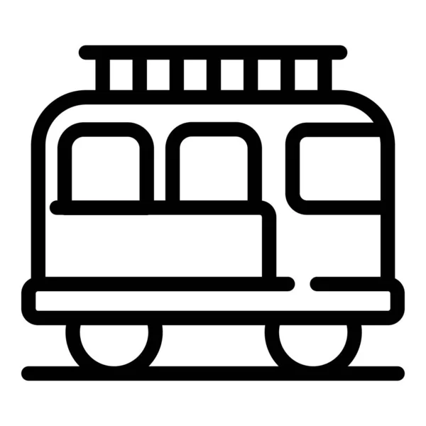 Icono de bus de safari, estilo de esquema — Vector de stock