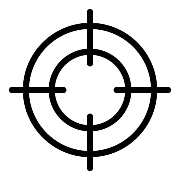 Gun target icon, outline style — Stock Vector