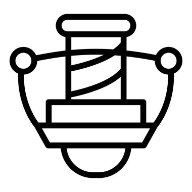 Balık oltası simgesi, ana hat biçimi