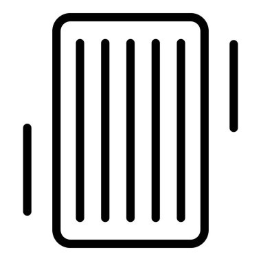 Yüzen şişme yatak simgesi, taslak biçimi