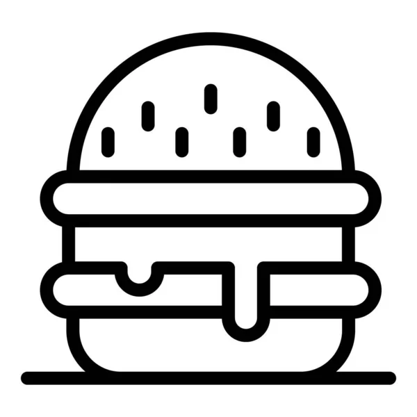 Icône hamburger, style contour — Image vectorielle