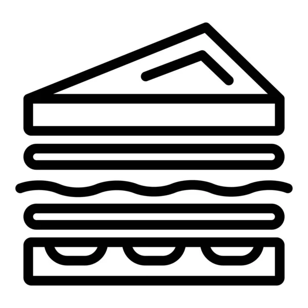 Doppia icona sandwich, stile contorno — Vettoriale Stock