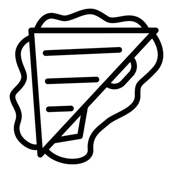 Speck-Sandwich-Symbol, Outline-Stil — Stockvektor