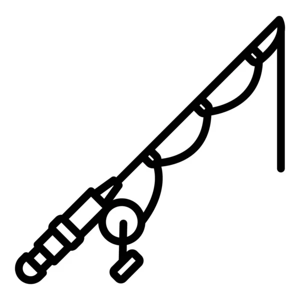 Reishing rod icon, outline style — стоковый вектор