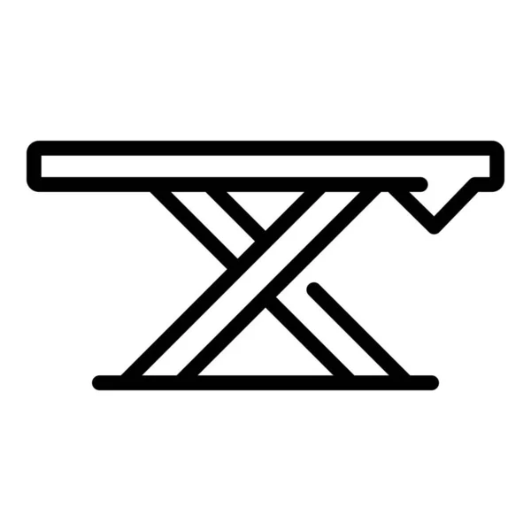 Ikona piknikové stolice, styl osnovy — Stockový vektor