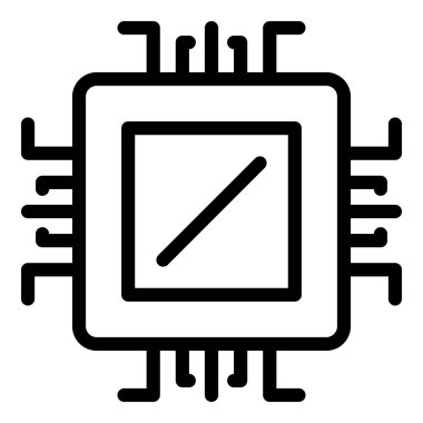 Mikroçip işlemci simgesi, özet biçimi