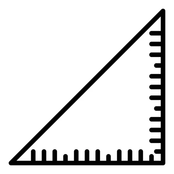 Піктограма квадратної лінійки, стиль контуру — стоковий вектор