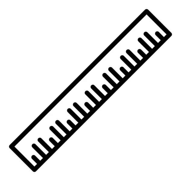Schreibtisch-Lineal-Symbol, Umrissstil — Stockvektor