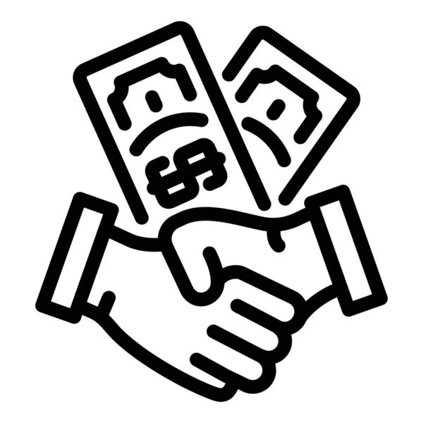 Handshake Icon - Download in Colored Outline Style