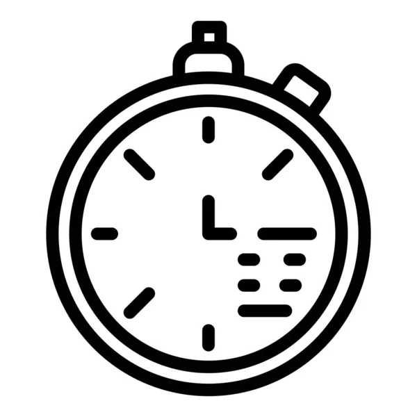 Code in the clock icon, outline style — Stock Vector