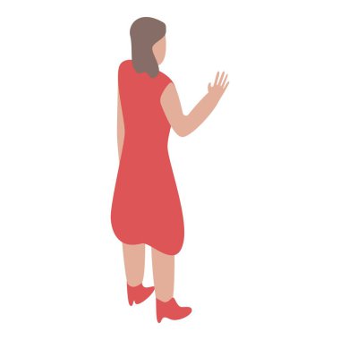 Lezbiyen kadın simgesi, izometrik stil