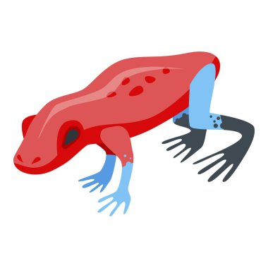 Kırmızı kurbağa simgesi, izometrik biçim