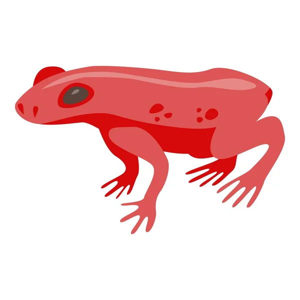 红色热带青蛙图标，等距样式 — 图库矢量图片
