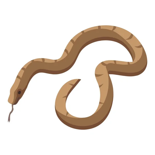 Icône serpent forestier, style isométrique — Image vectorielle