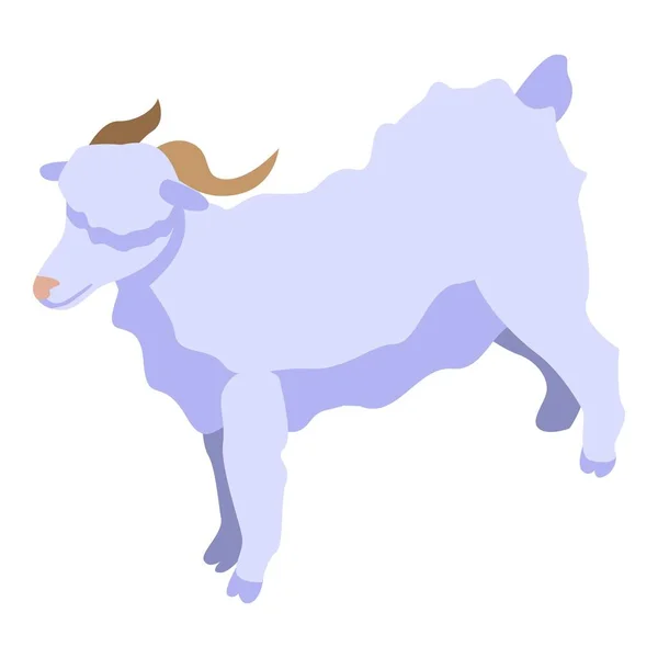 Иконка козы, изометрический стиль — стоковый вектор