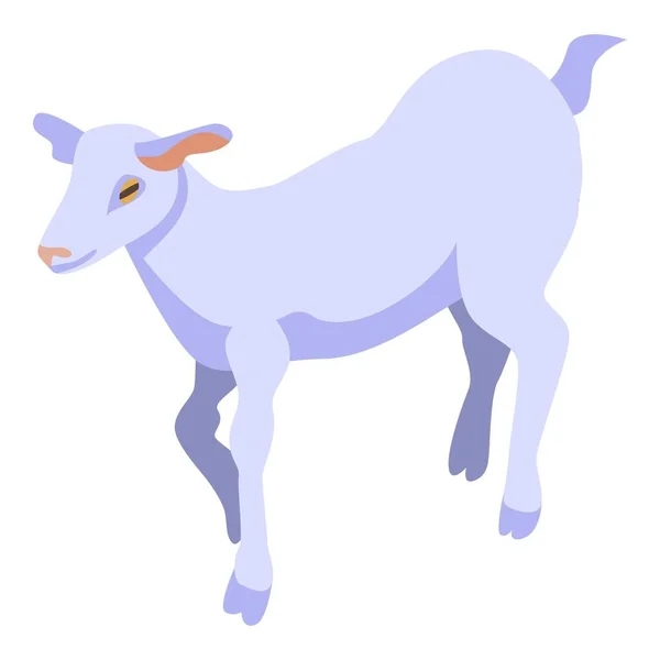 Goat animal icon, isometric style — Stock Vector