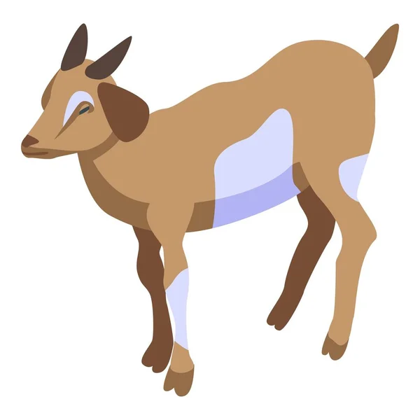 Granja icono de cabra, estilo isométrico — Vector de stock