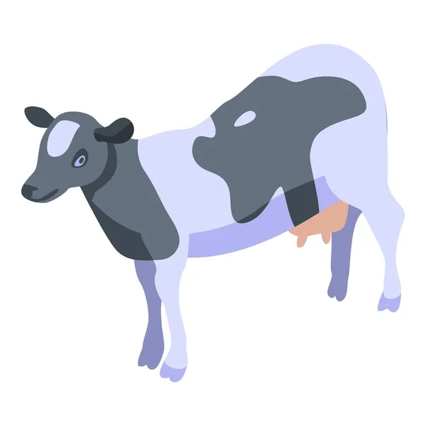 Milk cow icon, isometric style — Stock Vector