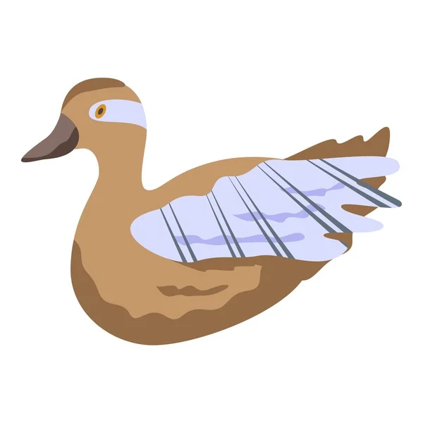 Ikona kaczki Canard, w stylu izometrycznym — Wektor stockowy