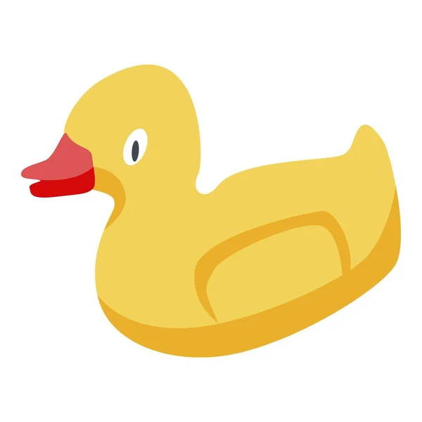 Icono de pato amarillo baño, estilo isométrico — Archivo Imágenes Vectoriales