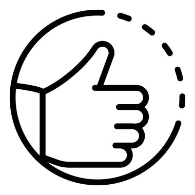 Kelle avcısı başparmak simgesi, taslak biçimi