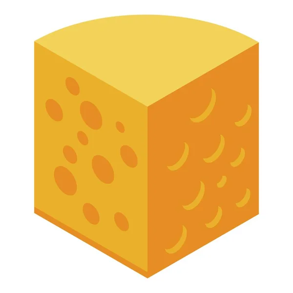 Icône fromage français, style isométrique — Image vectorielle