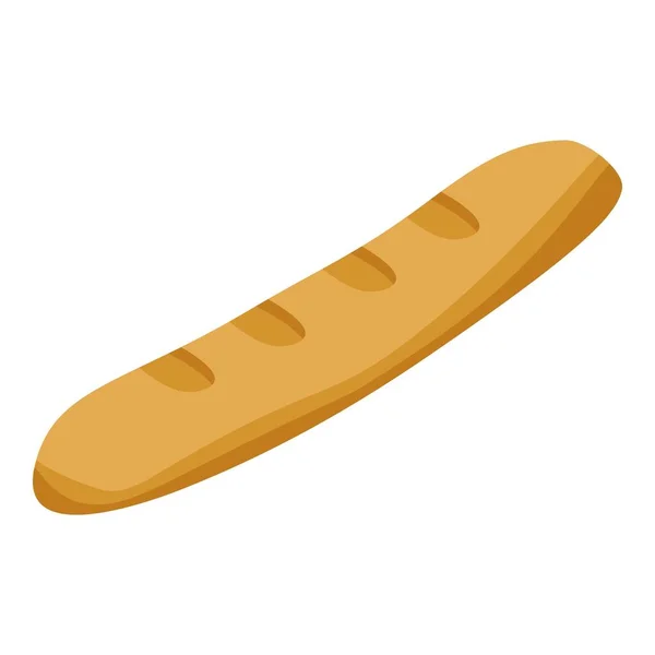 Fransk baguette ikon, isometrisk stil — Stock vektor