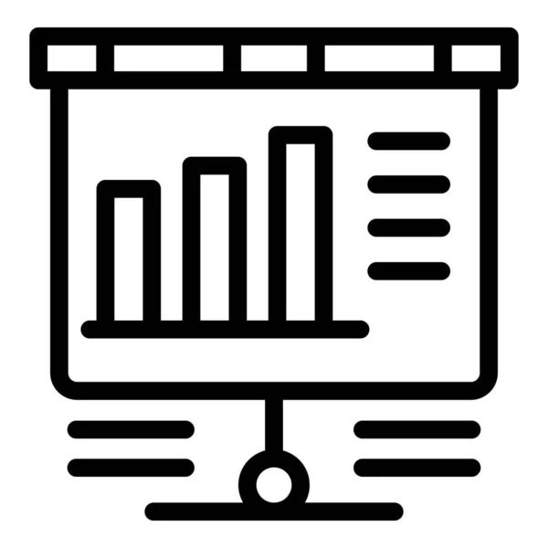 Піктограма графічної діаграми банера, стиль контуру — стоковий вектор