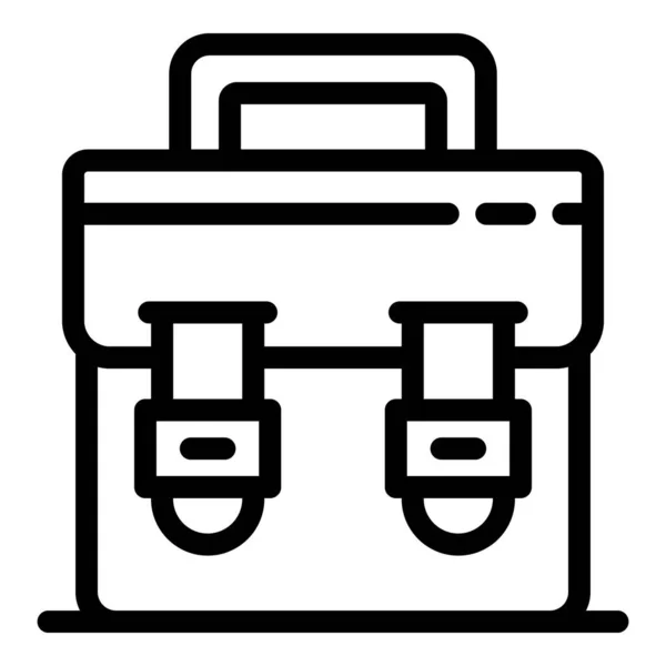 Icône de sac de recruteur, style contour — Image vectorielle