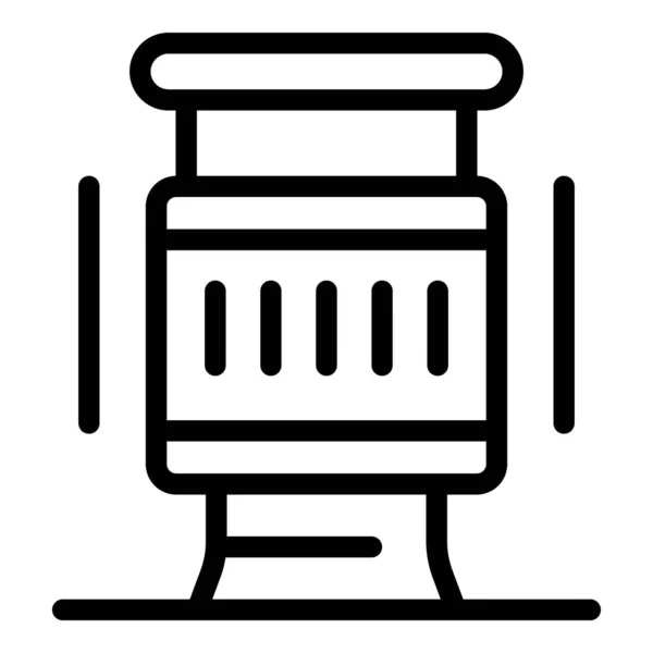 Піктограма об'єктива фотоапарата, стиль контуру — стоковий вектор