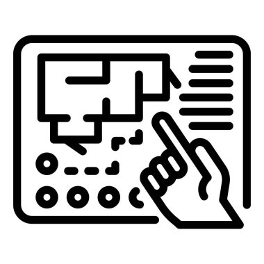 Peyzaj tasarım simgesini, taslak biçimini göster