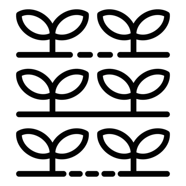 Иконка производителя садовых растений, стиль контура — стоковый вектор