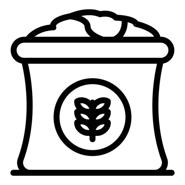 Εικόνα σακουλών σιταριού, στυλ περιγράμματος — Διανυσματικό Αρχείο