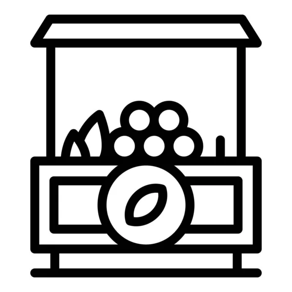 Icono de la tienda de granja de calle, estilo de esquema — Vector de stock