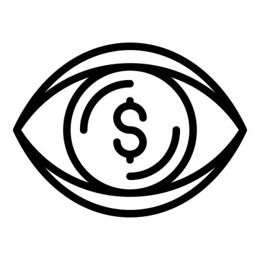 Göz simgesinde dolar işareti, özet biçimi