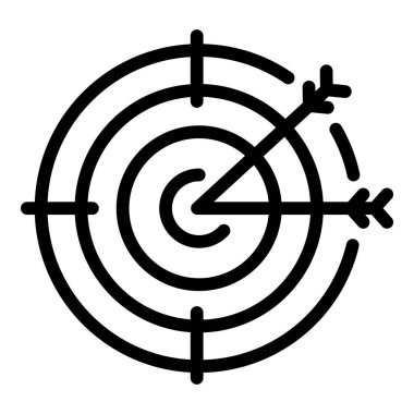 Hedef daire ve dart simgesi, özet biçimi