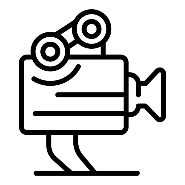 Icono de la cámara de cine, estilo de esquema — Archivo Imágenes Vectoriales
