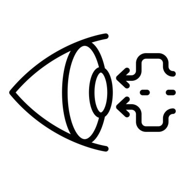 İnsan gözü ve ok simgesi, özet biçimi