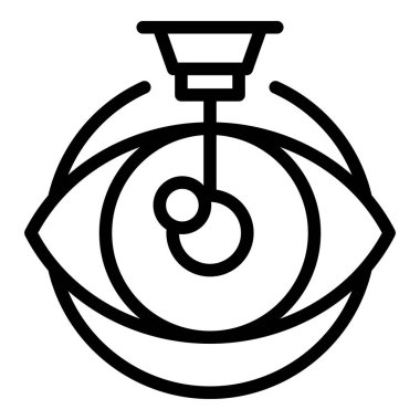 Göz cerrahisi simgesi, taslak biçimi